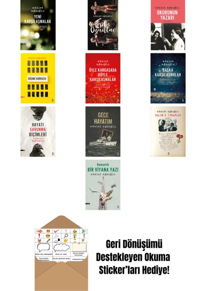 Adalet Ağaoğlu 10 Kitap Set + Okuma Sticker'ları