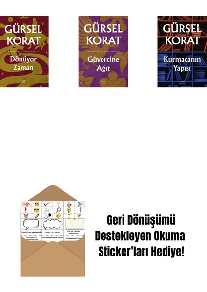 Dönüyor Zaman + Güvercine Ağıt + Kurmacanın Yapısı + Okuma Sticker'ları
