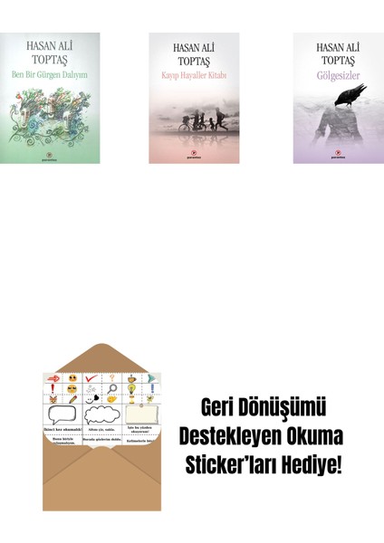 Ben Bir Gürgen Dalıyım + Kayıp Hayaller Kitabı + Gölgesizler + Okuma Sticker'ları