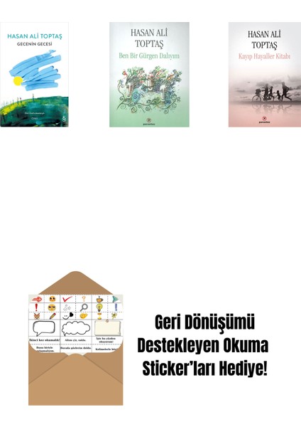 Gecenin Gecesi (Ciltli) + Ben Bir Gürgen Dalıyım + Kayıp Hayaller Kitabı + Okuma Sticker'ları