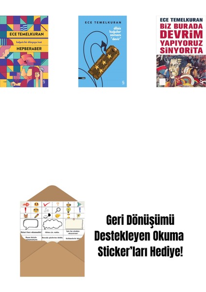 Hepberaber + Dilsiz Kuğular Zamanı “devir” + Biz Burada Devrim Yapıyoruz Sinyorita (Cep Boy) + Okuma Sticker'ları