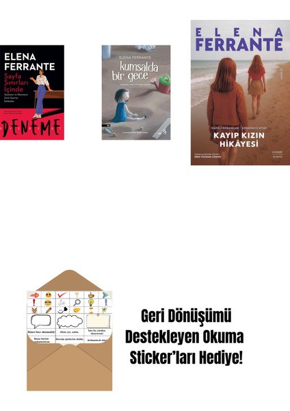 Sayfa Sınırları Içinde + Kumsalda Bir Gece + Kayıp Kızın Hikayesi + Okuma Sticker'ları