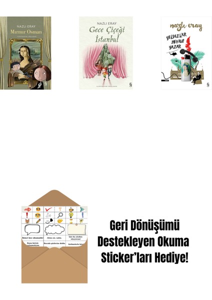 Mırmır Osman + Gece Çiçeği Istanbul + Yıldızlar Mektup Yazar + Okuma Sticker'ları