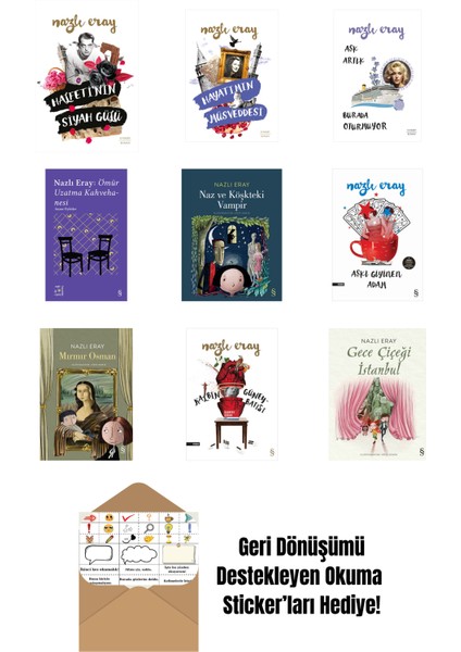Nazlı Eray 9 Kitap Set + Okuma Sticker'ları