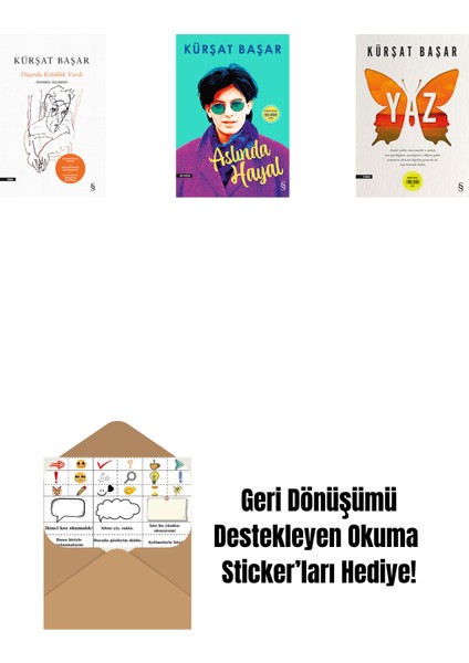 Dışarda Kötülük Vardı (Ciltli) + Aslında Hayal + Yaz + Okuma Sticker'ları