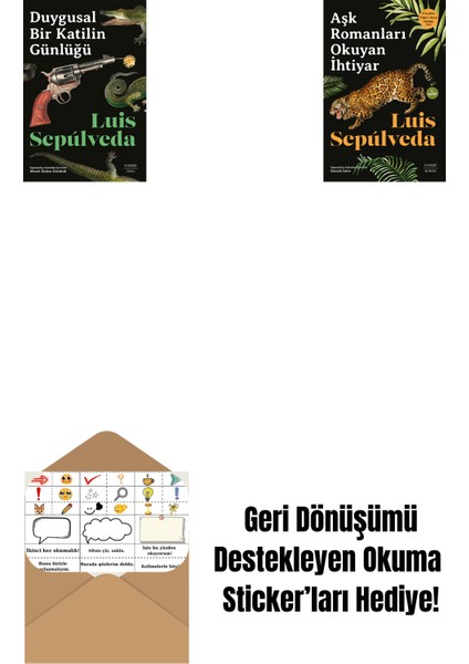 Duygusal Bir Katilin Günlüğü + Aşk Romanları Okuyan Ihtiyar + Okuma Sticker'ları