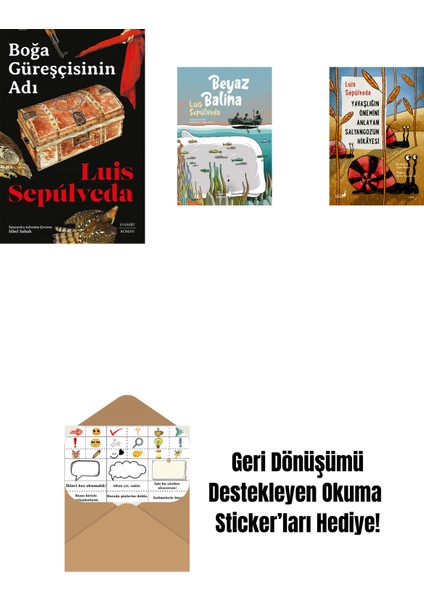 Boğa Güreşçisinin Adı + Beyaz Balina + Yavaşlığın Önemini Anlayan Salyangozun Hikayesi + Okuma Sticker'ları