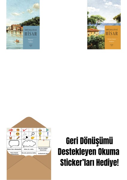 Boğaziçi Yalıları (Kitap Boy) + Geçmiş Zaman Köşkleri (Kitap Boy) + Okuma Sticker'ları