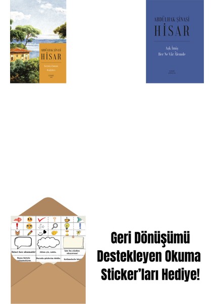 Geçmiş Zaman Köşkleri (Kitap Boy) + Aşk Imiş Her Ne Vâr Âlemde (Ciltli) + Okuma Sticker'ları