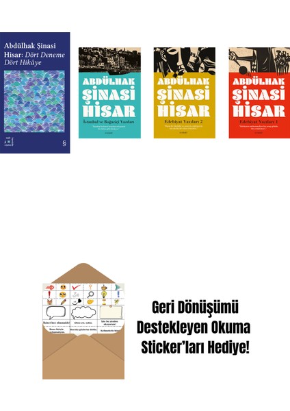 Abdülhak Şinasi Hisar 4 Kitap Set + Okuma Sticker'ları