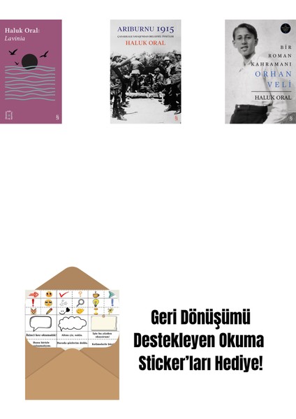 Everest Açıkhava 31 - Lavinia + Arıburnu 1915 + Bir Roman Kahramanı Orhan Veli (Ciltli) + Okuma Sticker'ları