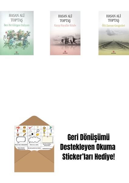 Ben Bir Gürgen Dalıyım + Kayıp Hayaller Kitabı + Ölü Zaman Gezginleri + Okuma Sticker'ları