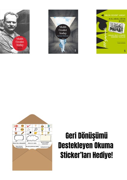 Melih Cevdet Anday - Bütün Şiirleri + Isa’nın Güncesi (Ciltli) + Kalabalığın Şiiri + Okuma Sticker'ları