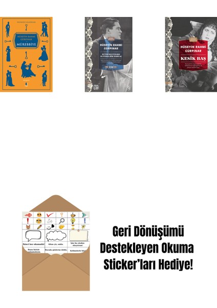 Mürebbiye + Kuyrukluyıldız Altında Bir Izdivaç (Cep Boy) + Kesik Baş (Günümüz Türkçesiyle) + Okuma Sticker'ları