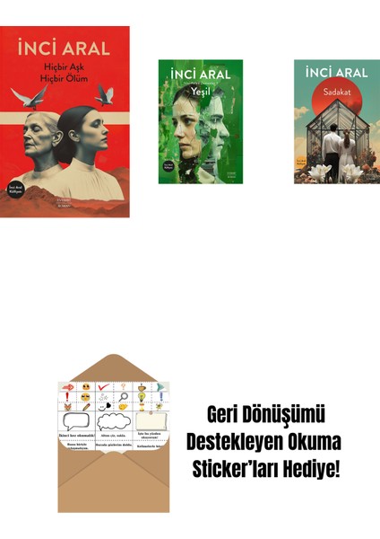 Hiçbir Aşk Hiçbir Ölüm + Yeşil + Sadakat + Okuma Sticker'ları