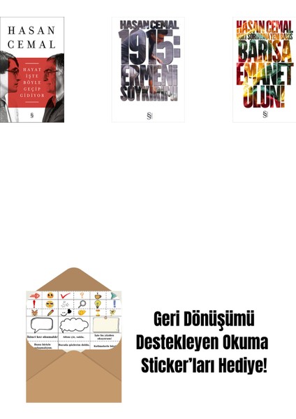 Hayat Işte Böyle Geçip Gidiyor + 1915: Ermeni Soykırımı + Barışa Emanet Olun + Okuma Sticker'ları