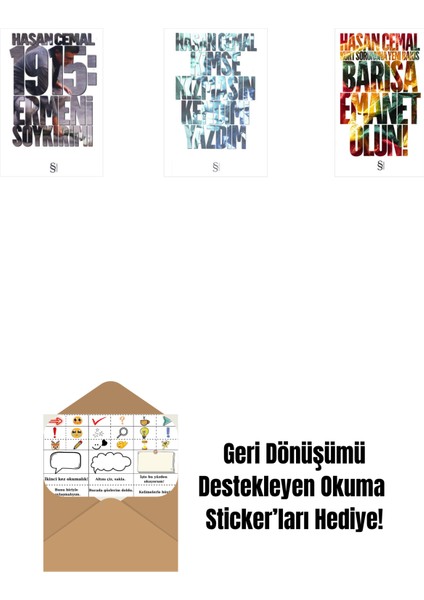 1915: Ermeni Soykırımı + Kimse Kızmasın Kendimi Yazdım + Barışa Emanet Olun + Okuma Sticker'ları