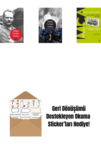 Melih Cevdet Anday - Bütün Şiirleri (Ciltli) + Gizli Emir (Ciltli) + Kalabalığın Şiiri + Okuma Sticker'ları
