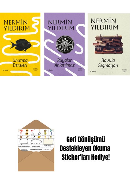 Unutma Dersleri (Ciltli) + Rüyalar Anlatılmaz (Ciltli) + Bavula Sığmayan + Okuma Sticker'ları