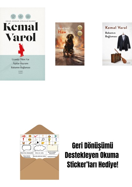 Aşklar, Hevesler, Ayrılıklar Üçlemesi (Ciltli) + Haw + Babamın Bağlaması + Okuma Sticker'ları