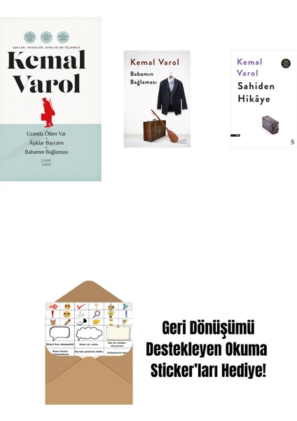 Aşklar, Hevesler, Ayrılıklar Üçlemesi (Ciltli) + Babamın Bağlaması (Ciltli) + Sahiden Hikâye + Okuma Sticker'ları