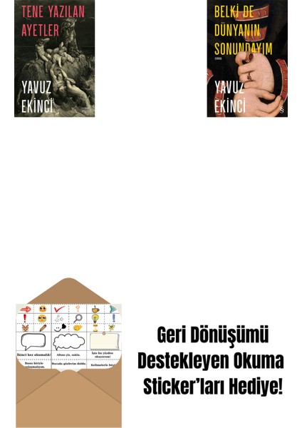 Tene Yazılan Ayetler + Belki De Dünyanın Sonundayım (Ciltli) + Okuma Sticker'ları