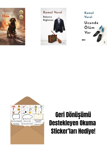 Haw + Babamın Bağlaması (Ciltli) + Ucunda Ölüm Var + Okuma Sticker'ları