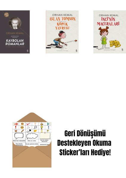Kaybolan Romanlar + Aslan Tomson - Köpek Yavrusu + Inci'nin Maceraları + Okuma Sticker'ları