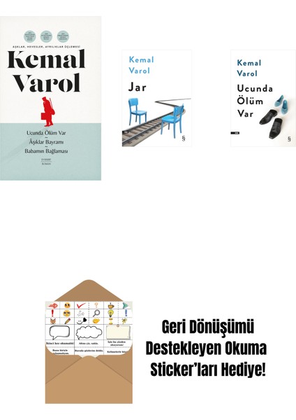 Aşklar, Hevesler, Ayrılıklar Üçlemesi (Ciltli) + Jar + Ucunda Ölüm Var + Okuma Sticker'ları