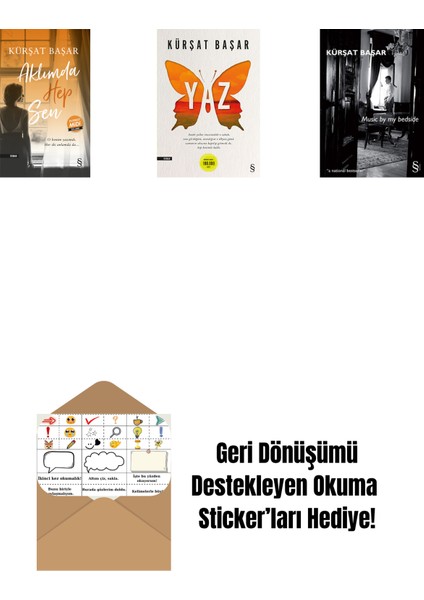 Aklımda Hep Sen (Midi Boy) + Yaz + Music By My Bedside + Okuma Sticker'ları