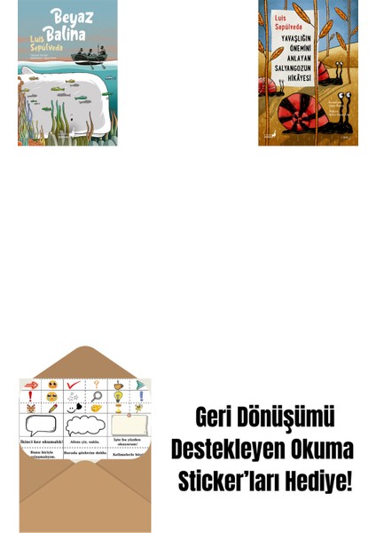 Beyaz Balina + Yavaşlığın Önemini Anlayan Salyangozun Hikayesi + Okuma Sticker'ları