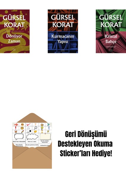 Dönüyor Zaman + Kurmacanın Yapısı + Kristal Bahçe + Okuma Sticker'ları