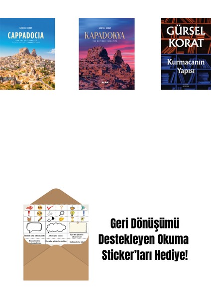 Cappadocia (Ciltli) + Kapadokya (Ciltli) + Kurmacanın Yapısı + Okuma Sticker'ları