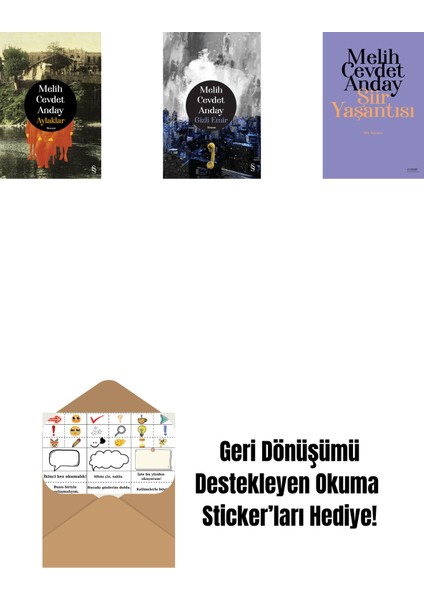 Aylaklar (Ciltli) + Gizli Emir (Ciltli) + Şiir Yaşantısı - Şiir Yazıları + Okuma Sticker'ları