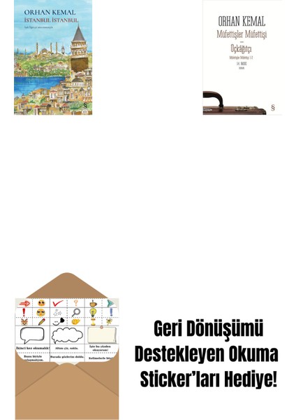 Istanbul Istanbul (Ciltli) + Müfettişler Müfettişi - Üçkâğıtçı (2 Kitap Bir Arada) + Okuma Sticker'ları