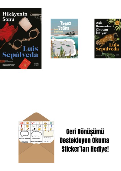 Hikâyenin Sonu + Beyaz Balina + Aşk Romanları Okuyan Ihtiyar + Okuma Sticker'ları