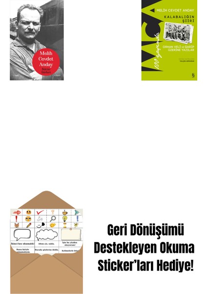 Melih Cevdet Anday - Bütün Şiirleri (Ciltli) + Kalabalığın Şiiri + Okuma Sticker'ları