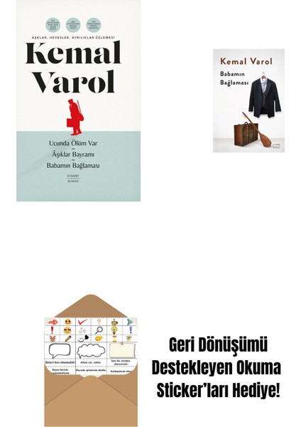 Aşklar, Hevesler, Ayrılıklar Üçlemesi (Ciltli) + Babamın Bağlaması (Ciltli) + Okuma Sticker'ları