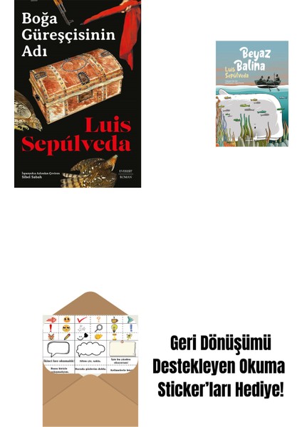 Boğa Güreşçisinin Adı + Beyaz Balina + Okuma Sticker'ları