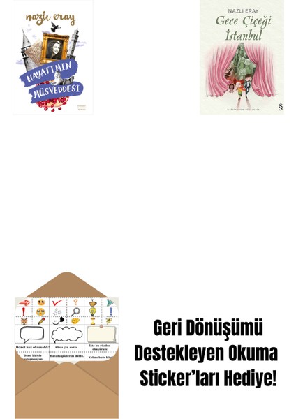 Hayatımın Müsveddesi + Gece Çiçeği Istanbul + Okuma Sticker'ları