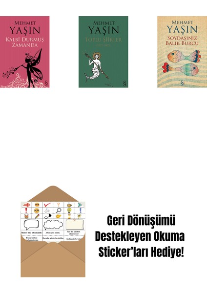 Kalbi Durmuş Zamanda + Toplu Şiirler + Soydaşınız Balık Burcu + Okuma Sticker'ları