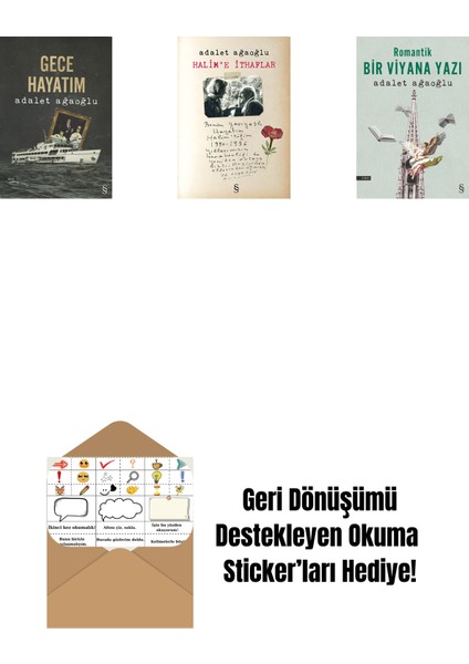 Gece Hayatım + Halim'e Ithaflar + Romantik Bir Viyana Yazı + Okuma Sticker'ları