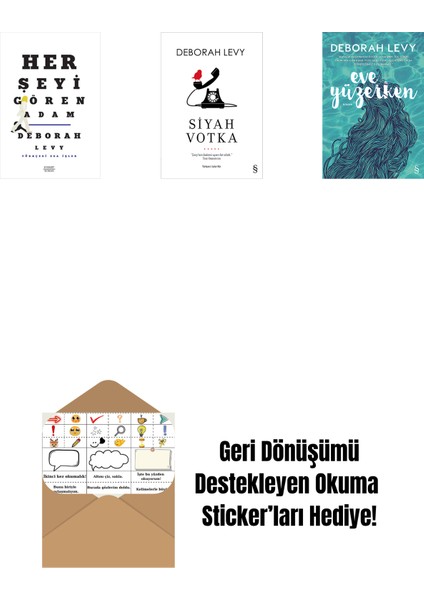 Her Şeyi Gören Adam + Siyah Votka + Eve Yüzerken + Okuma Sticker'ları