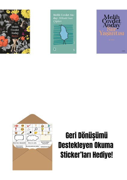 Raziye (Ciltli) + Everest Açıkhava 3 - Mikado’nun Çöpleri + Şiir Yaşantısı - Şiir Yazıları + Okuma Sticker'ları