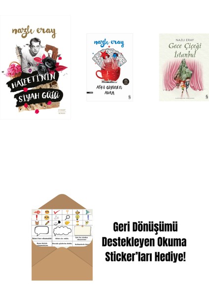 Halfeti’nin Siyah Gülü + Aşkı Giyinen Adam + Gece Çiçeği Istanbul + Okuma Sticker'ları