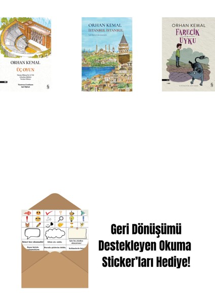 Üç Oyun + Istanbul Istanbul (Ciltli) + Farecik Uyku + Okuma Sticker'ları