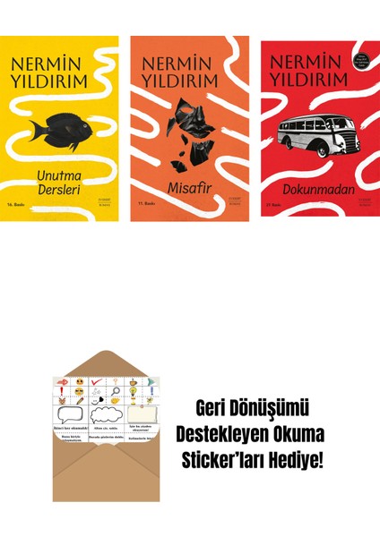 Unutma Dersleri (Ciltli) + Misafir (Ciltli) + Dokunmadan + Okuma Sticker'ları