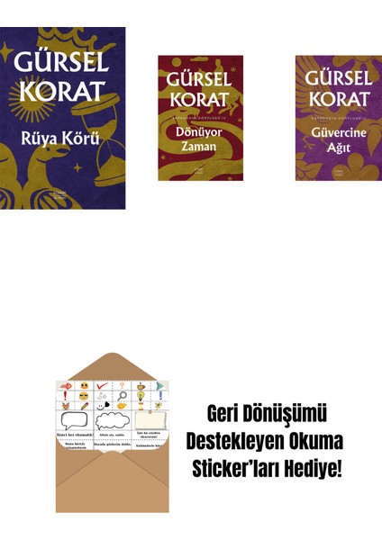 Rüya Körü + Dönüyor Zaman + Güvercine Ağıt + Okuma Sticker'ları