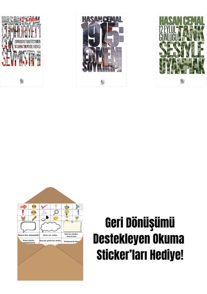 Cumhuriyet'i Çok Sevmiştim ! + 1915: Ermeni Soykırımı + Tank Sesiyle Uyanmak + Okuma Sticker'ları