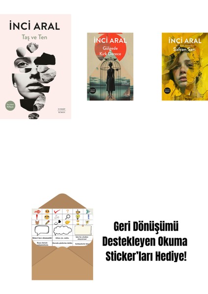 Taş ve Ten + Gölgede Kırk Derece + Safran Sarı + Okuma Sticker'ları